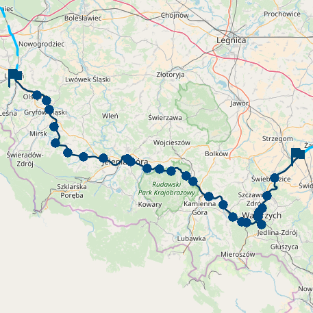 Symulator pociągu - trasa Lubań Śląski - Jaworzyna Śląska